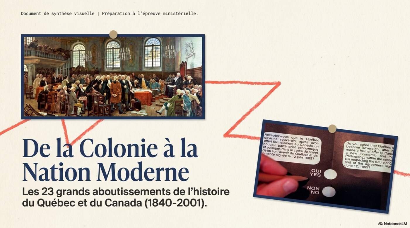 De la Colonie à la Nation Moderne — page de titre