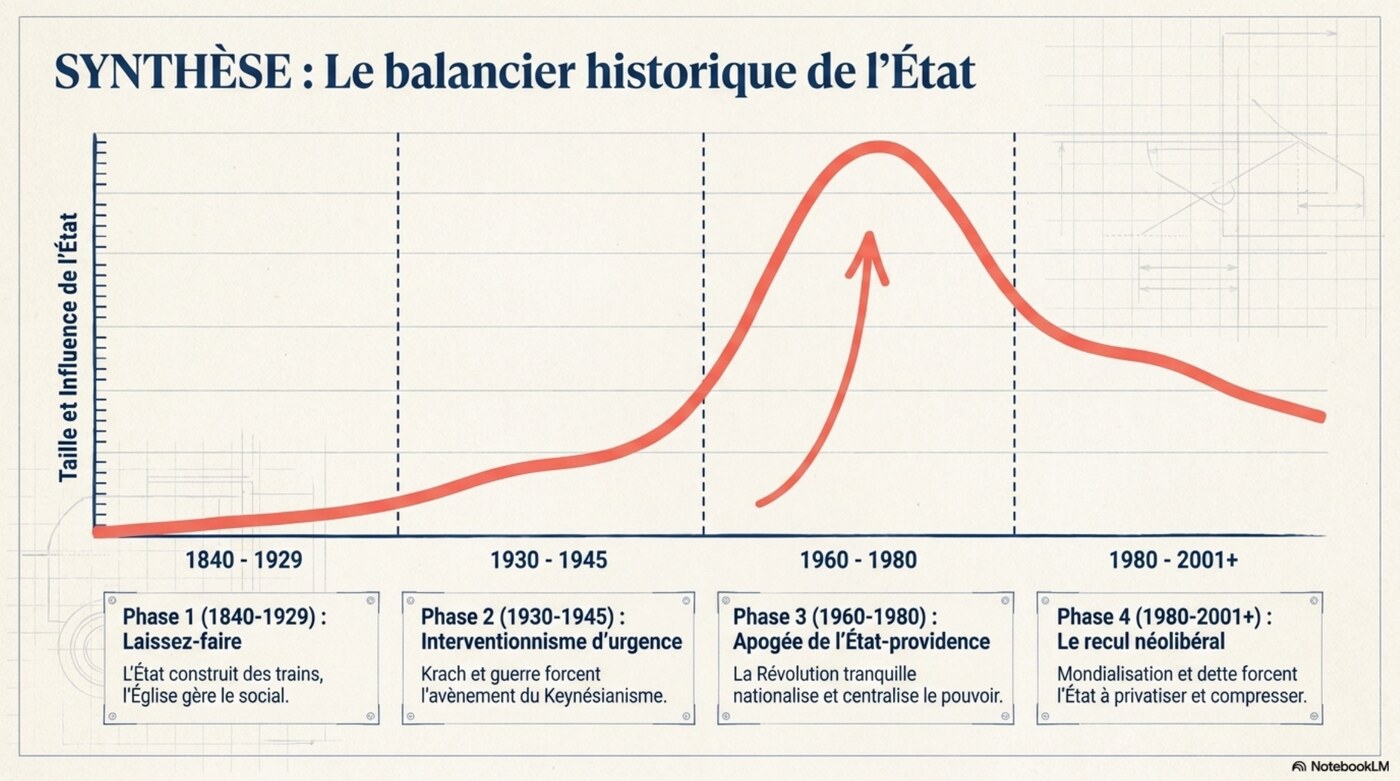 Le balancier historique — phases politiques et économiques