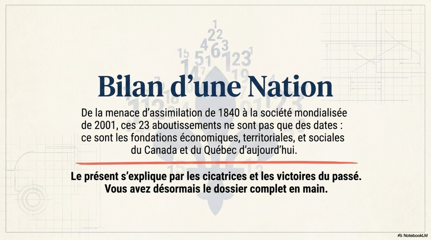 Bilan d'une nation — conclusion