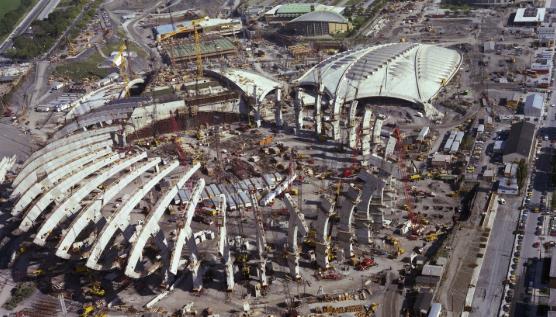 Construction du stade olympique